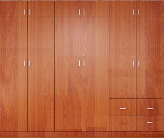 TỦ QUần áo TƯỜNG GỖ MDF MẦU LÁT RỘNG 240CM